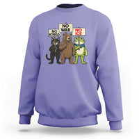 Funny Animal Protest Sweatshirt No Kings No Wars No Ice