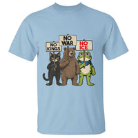 Funny Animal Protest T Shirt No Kings No Wars No Ice