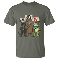Funny Animal Protest T Shirt No Kings No Wars No Ice