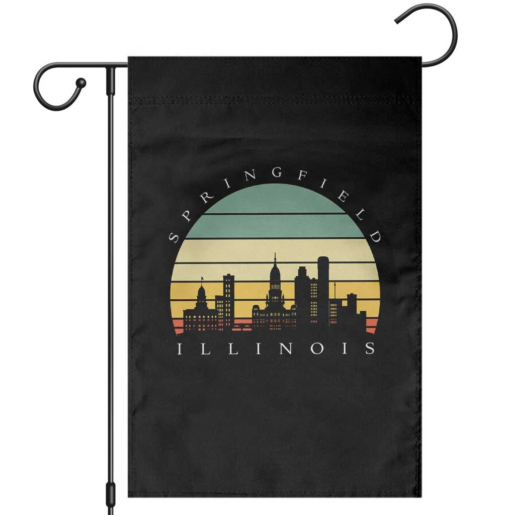 Vintage Springfield Illinois Pride Garden Flag Scenic Cityscape Gift