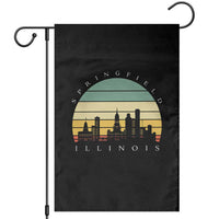 Vintage Springfield Illinois Pride Garden Flag Scenic Cityscape Gift