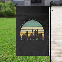 Vintage Springfield Illinois Pride Garden Flag Scenic Cityscape Gift