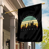 Vintage Springfield Illinois Pride Garden Flag Scenic Cityscape Gift