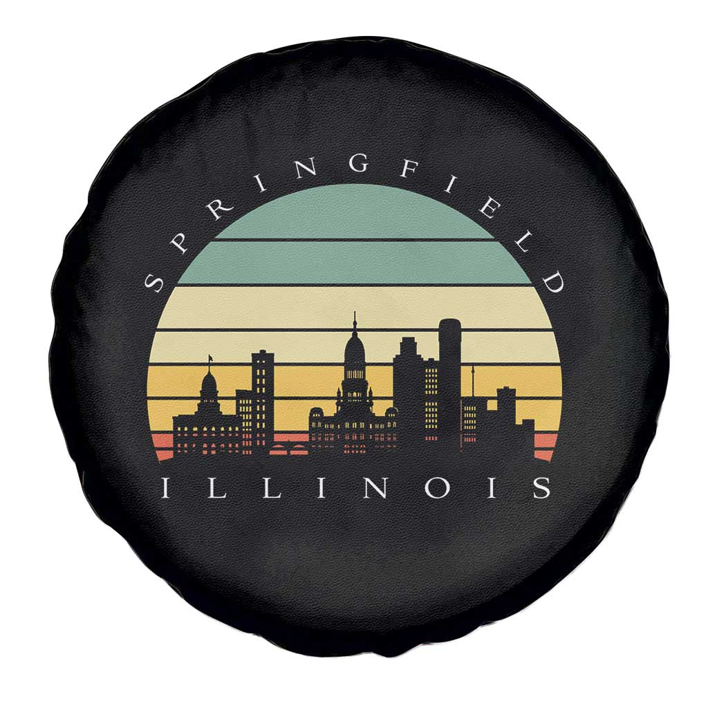 Vintage Springfield Illinois Pride Spare Tire Cover Scenic Cityscape Gift