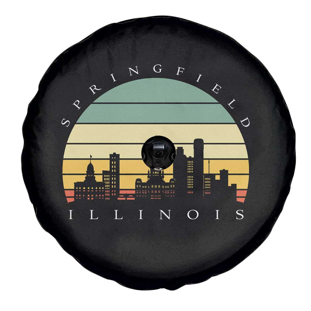 Vintage Springfield Illinois Pride Spare Tire Cover Scenic Cityscape Gift