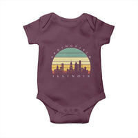 Vintage Springfield Illinois Pride Baby Onesie Scenic Cityscape Gift