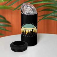 Vintage Springfield Illinois Pride 4 in 1 Can Cooler Tumbler Scenic Cityscape Gift