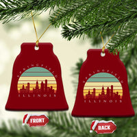 Vintage Springfield Illinois Pride Ceramic Ornament Scenic Cityscape Gift