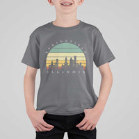 Vintage Springfield Illinois Pride T Shirt For Kid Scenic Cityscape Gift