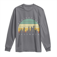 Vintage Springfield Illinois Pride Long Sleeve Shirt Scenic Cityscape Gift