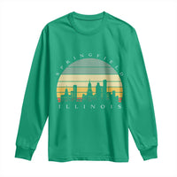 Vintage Springfield Illinois Pride Long Sleeve Shirt Scenic Cityscape Gift