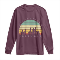 Vintage Springfield Illinois Pride Long Sleeve Shirt Scenic Cityscape Gift