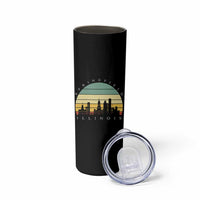 Vintage Springfield Illinois Pride Skinny Tumbler Scenic Cityscape Gift