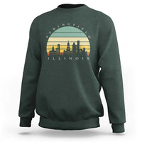 Vintage Springfield Illinois Pride Sweatshirt Scenic Cityscape Gift