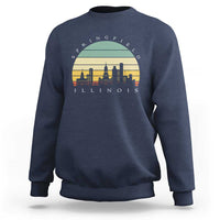 Vintage Springfield Illinois Pride Sweatshirt Scenic Cityscape Gift