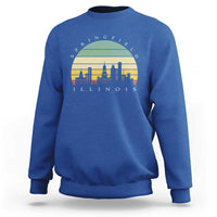 Vintage Springfield Illinois Pride Sweatshirt Scenic Cityscape Gift