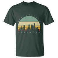 Vintage Springfield Illinois Pride T Shirt Scenic Cityscape Gift