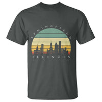 Vintage Springfield Illinois Pride T Shirt Scenic Cityscape Gift