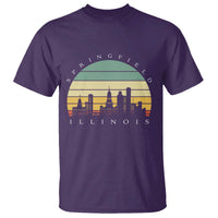 Vintage Springfield Illinois Pride T Shirt Scenic Cityscape Gift