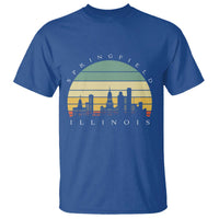 Vintage Springfield Illinois Pride T Shirt Scenic Cityscape Gift