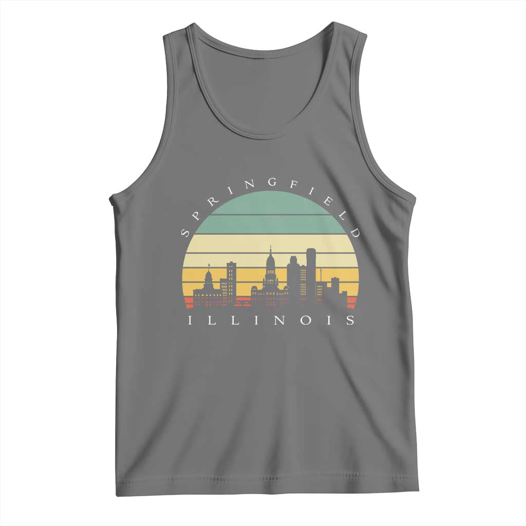 Vintage Springfield Illinois Pride Tank Top Scenic Cityscape Gift