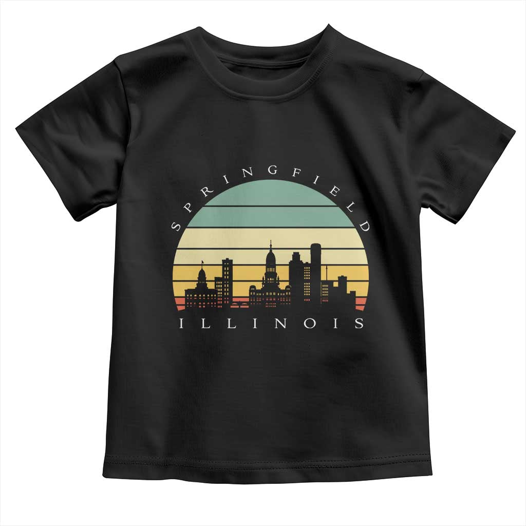 Vintage Springfield Illinois Pride Toddler T Shirt Scenic Cityscape Gift