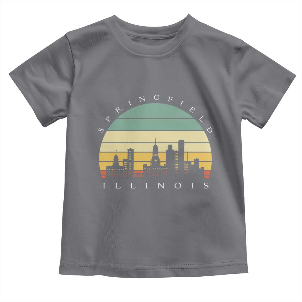 Vintage Springfield Illinois Pride Toddler T Shirt Scenic Cityscape Gift
