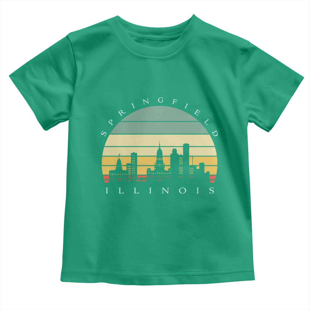 Vintage Springfield Illinois Pride Toddler T Shirt Scenic Cityscape Gift