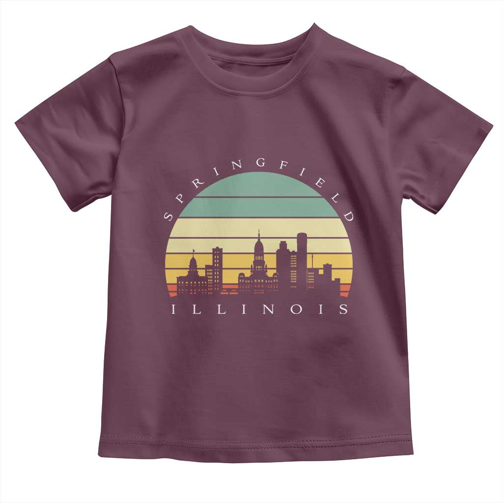 Vintage Springfield Illinois Pride Toddler T Shirt Scenic Cityscape Gift