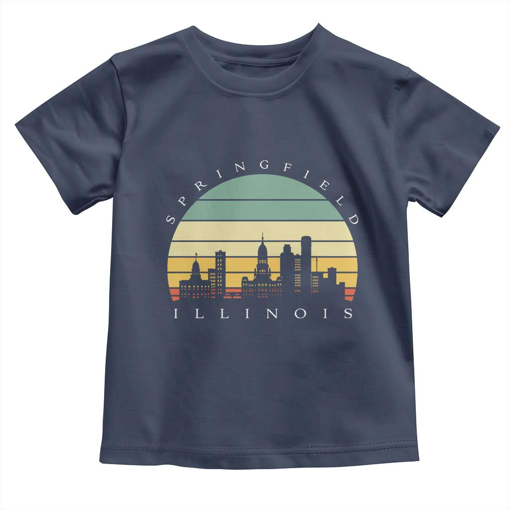Vintage Springfield Illinois Pride Toddler T Shirt Scenic Cityscape Gift