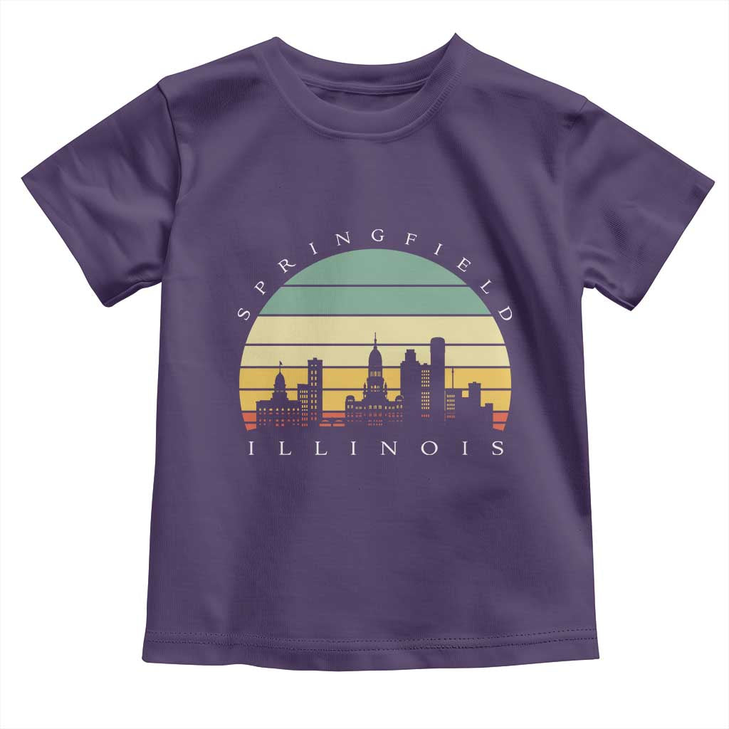 Vintage Springfield Illinois Pride Toddler T Shirt Scenic Cityscape Gift