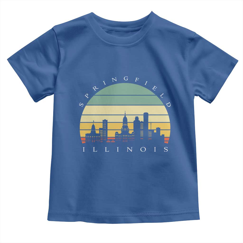 Vintage Springfield Illinois Pride Toddler T Shirt Scenic Cityscape Gift