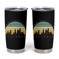 Vintage Springfield Illinois Pride Tumbler Cup Scenic Cityscape Gift
