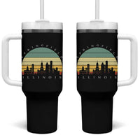 Vintage Springfield Illinois Pride Tumbler With Handle Scenic Cityscape Gift