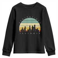 Vintage Springfield Illinois Pride Youth Sweatshirt Scenic Cityscape Gift