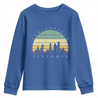 Vintage Springfield Illinois Pride Youth Sweatshirt Scenic Cityscape Gift