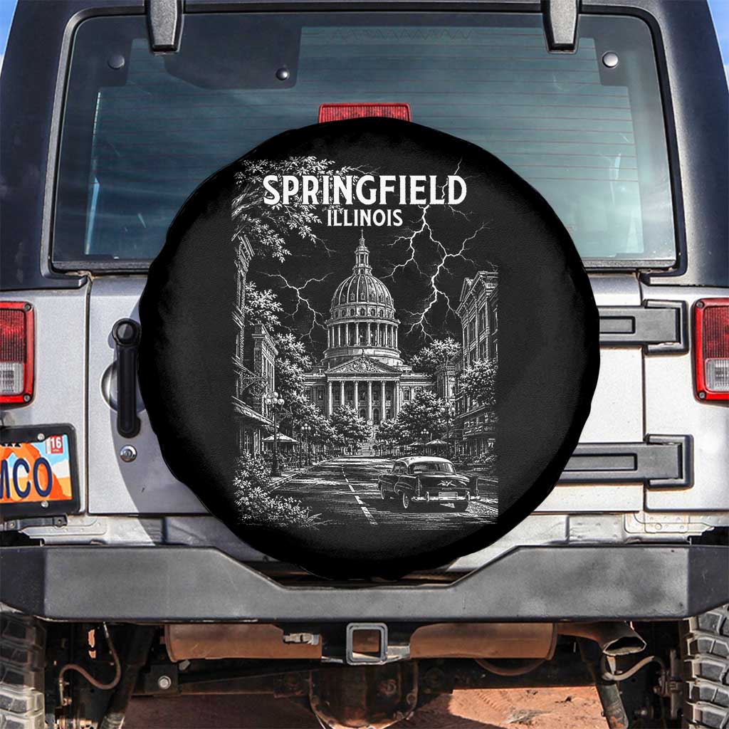 Historic Springfield Illinois Architecture Spare Tire Cover The Prairie State Souvenir Gift