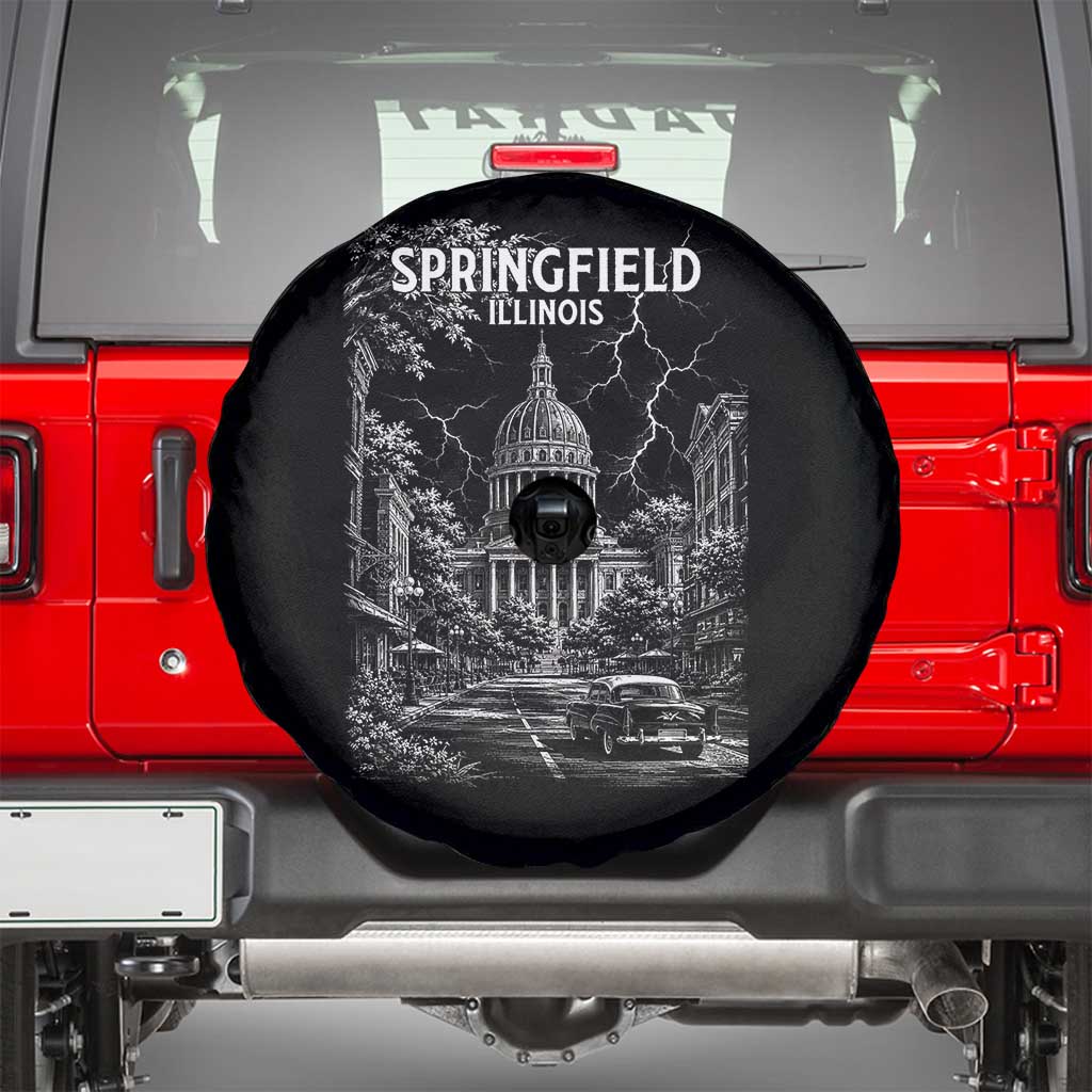 Historic Springfield Illinois Architecture Spare Tire Cover The Prairie State Souvenir Gift
