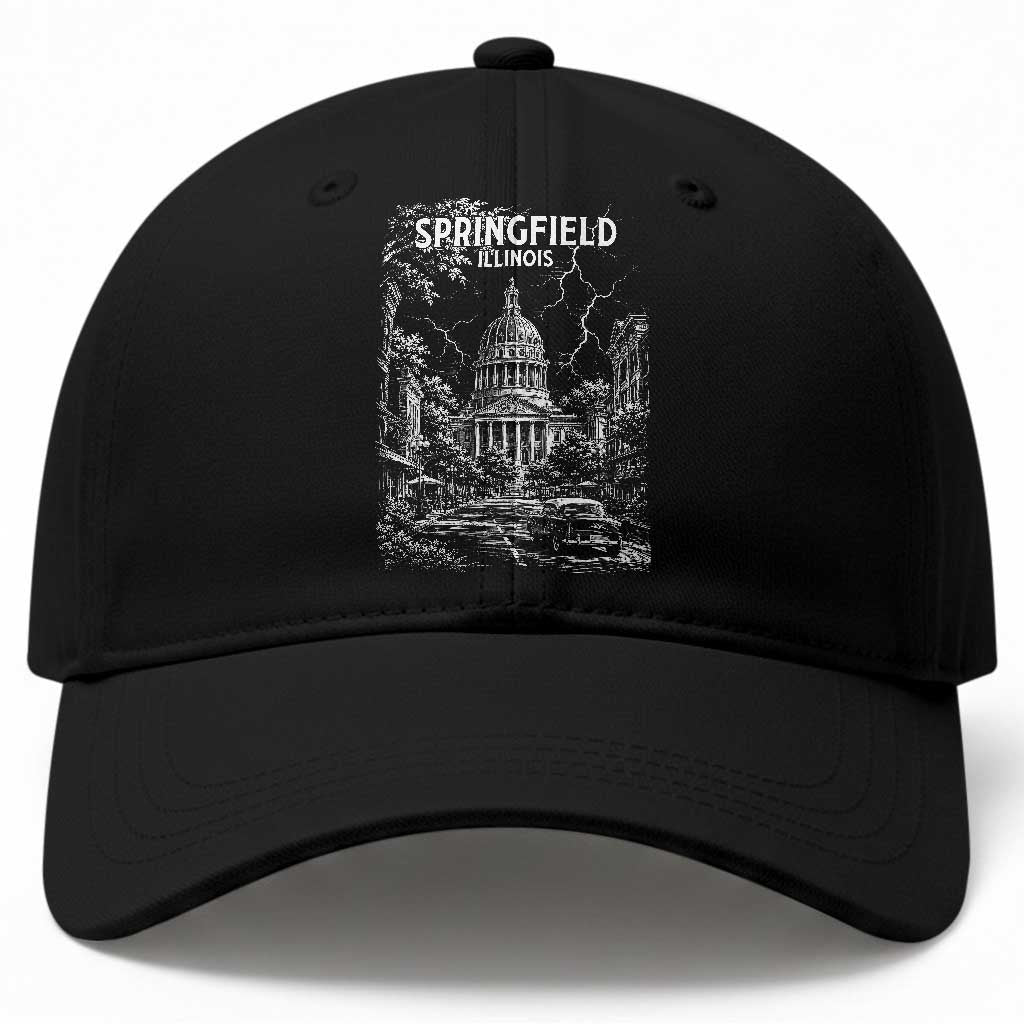 Historic Springfield Illinois Architecture Baseball Cap The Prairie State Souvenir Gift