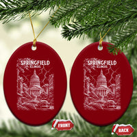 Historic Springfield Illinois Architecture Ceramic Ornament The Prairie State Souvenir Gift