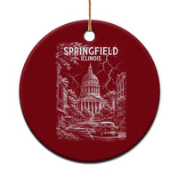 Historic Springfield Illinois Architecture Ceramic Ornament The Prairie State Souvenir Gift