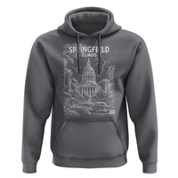 Historic Springfield Illinois Architecture Hoodie The Prairie State Souvenir Gift