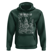 Historic Springfield Illinois Architecture Hoodie The Prairie State Souvenir Gift
