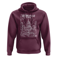 Historic Springfield Illinois Architecture Hoodie The Prairie State Souvenir Gift