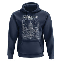 Historic Springfield Illinois Architecture Hoodie The Prairie State Souvenir Gift
