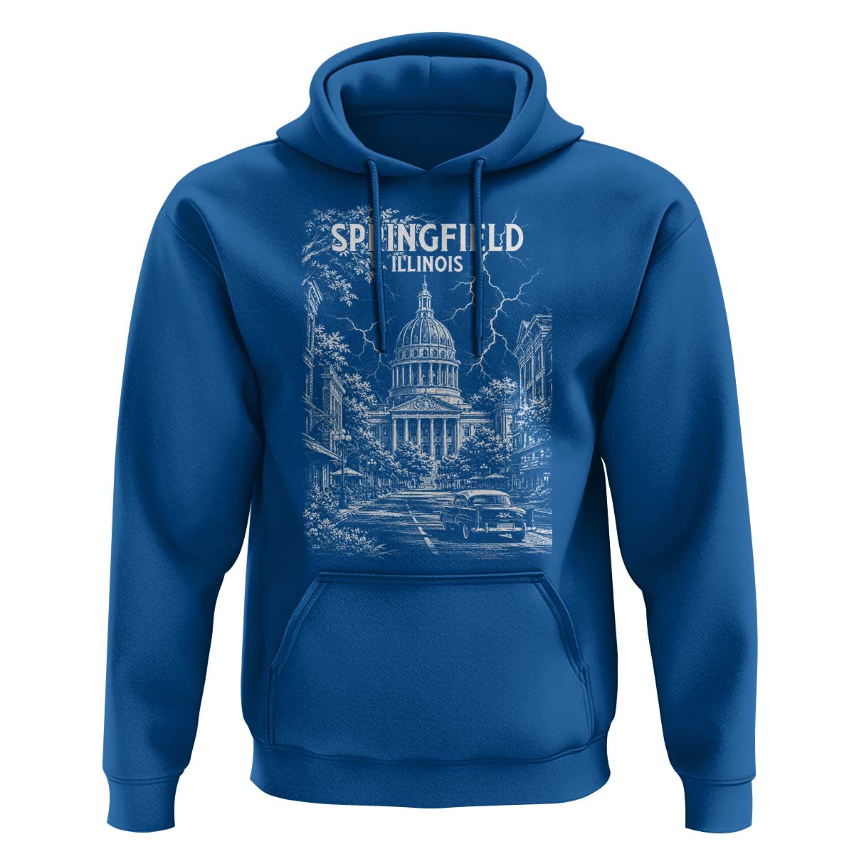 Historic Springfield Illinois Architecture Hoodie The Prairie State Souvenir Gift