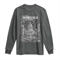 Historic Springfield Illinois Architecture Long Sleeve Shirt The Prairie State Souvenir Gift