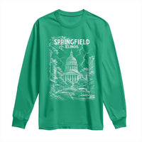 Historic Springfield Illinois Architecture Long Sleeve Shirt The Prairie State Souvenir Gift