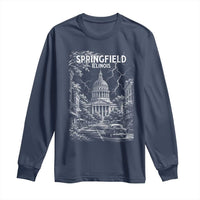 Historic Springfield Illinois Architecture Long Sleeve Shirt The Prairie State Souvenir Gift