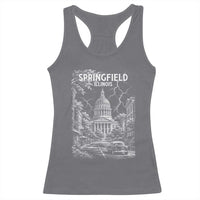 Historic Springfield Illinois Architecture Racerback Tank Top The Prairie State Souvenir Gift